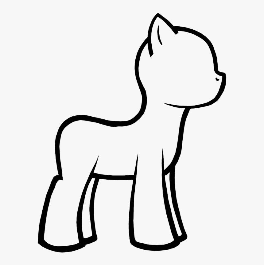 Coloring Pages My Little Pony Base - My Little Pony Coloring Pages Template, HD Png Download, Free Download