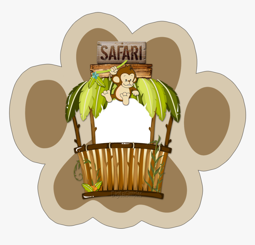 Safari Babies, Toppers Or Free Printable Candy Bar - Pegadas Safari Png, Transparent Png, Free Download