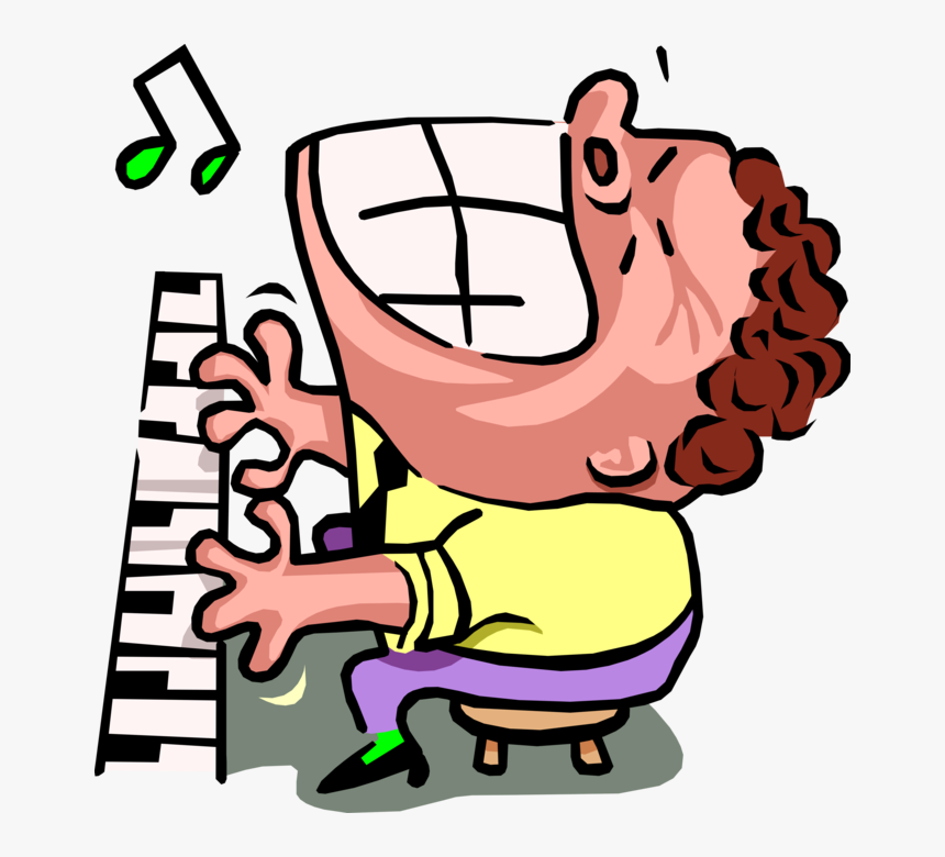 Transparent Man Playing Piano Clipart - Piano Man Clipart, HD Png Download, Free Download