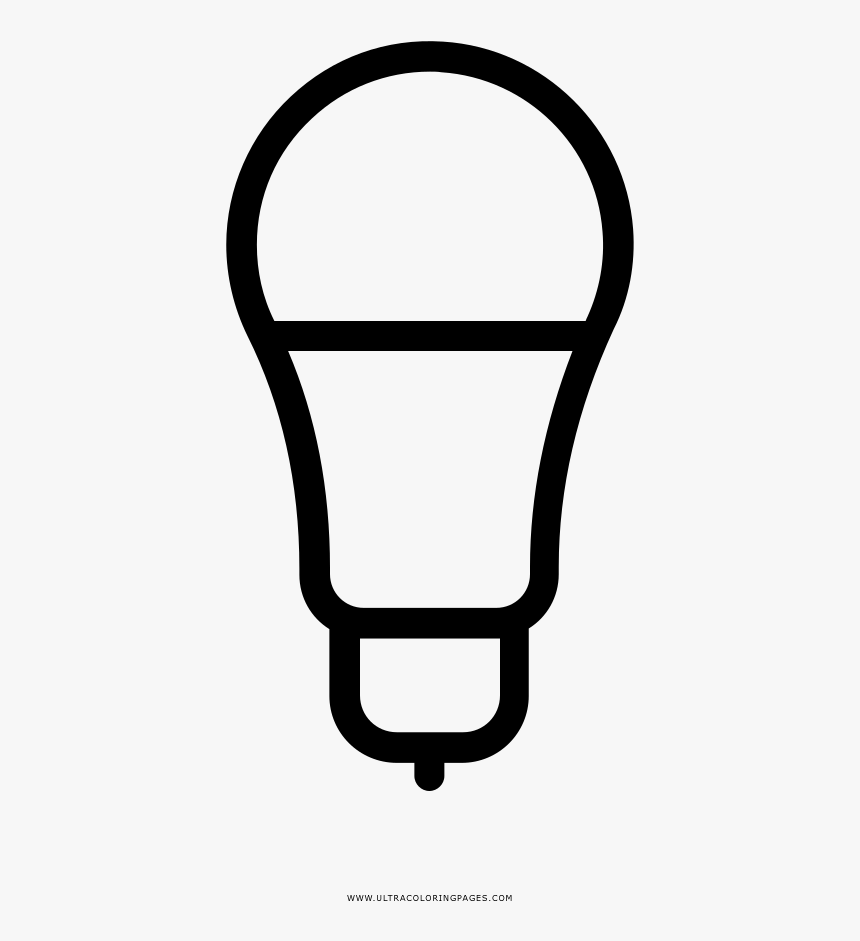 Led Light Bulb Coloring Page - Street Light, HD Png Download, Free Download