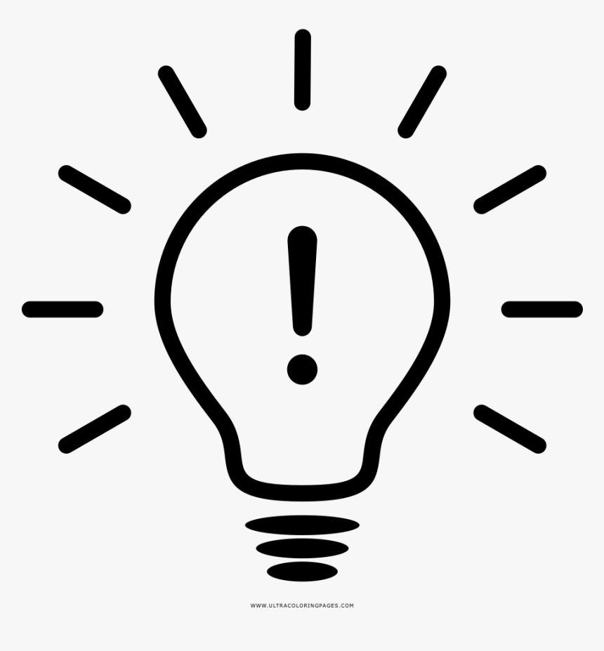 Lightbulb Idea Coloring Page - Light Bulb Symbol Clear Background, HD Png Download, Free Download