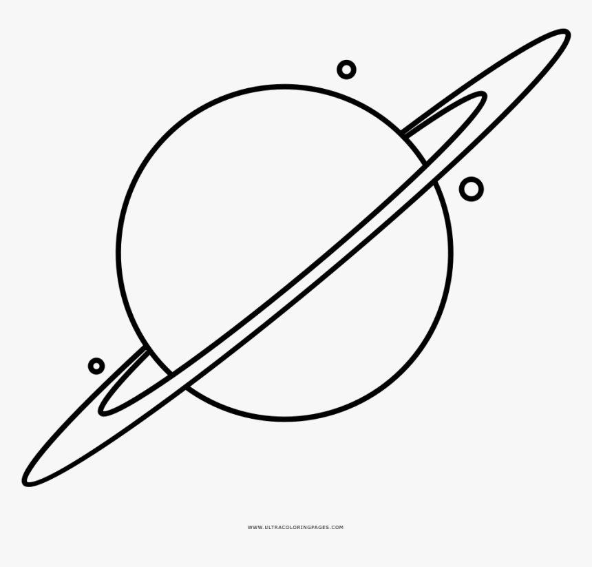 Saturn Coloring Page - Saturn Drawing Png, Transparent Png, Free Download