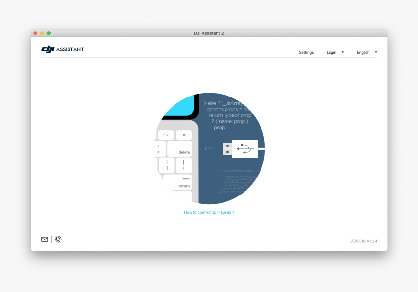 Default Screen With Version V1 - Dji Assistant 2 Spark, HD Png Download, Free Download