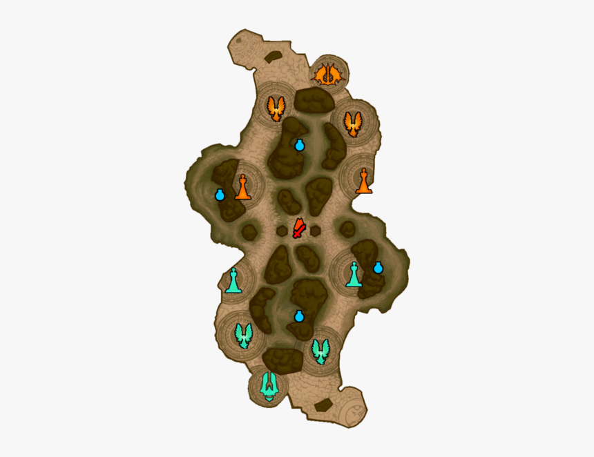 Clashv4 Minimap - Smite Old Clash Map, HD Png Download, Free Download