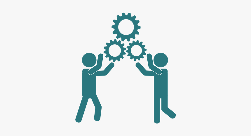 People With Gears Image - Teamwork Icon White Background, HD Png Download, Free Download
