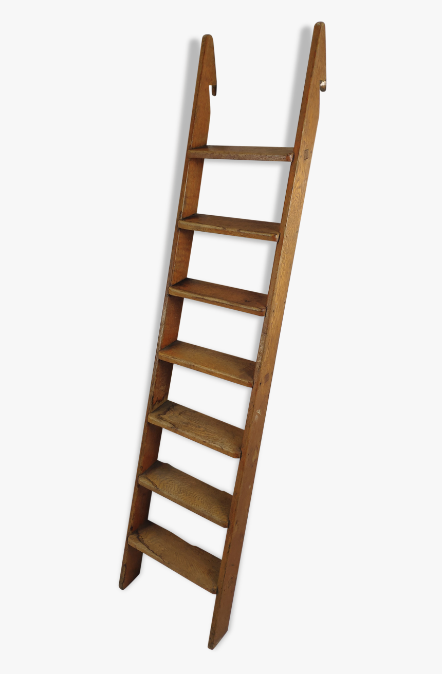 Vintage Wooden Ladder 7 Bars"
 Src="https - Echelle A Barreau Plat, HD Png Download, Free Download