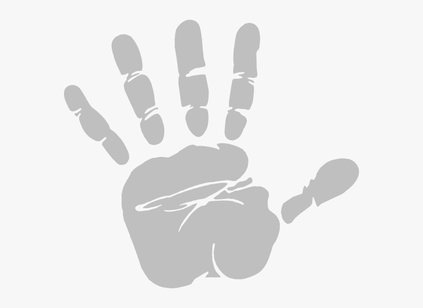 Tan Hand Print Clip Art At Clker - Hand Five Finger Png, Transparent Png, Free Download