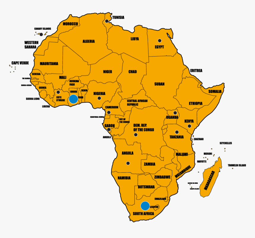 Names Of All The Africa Countries , Png Download - Africa Map Names Png, Transparent Png, Free Download