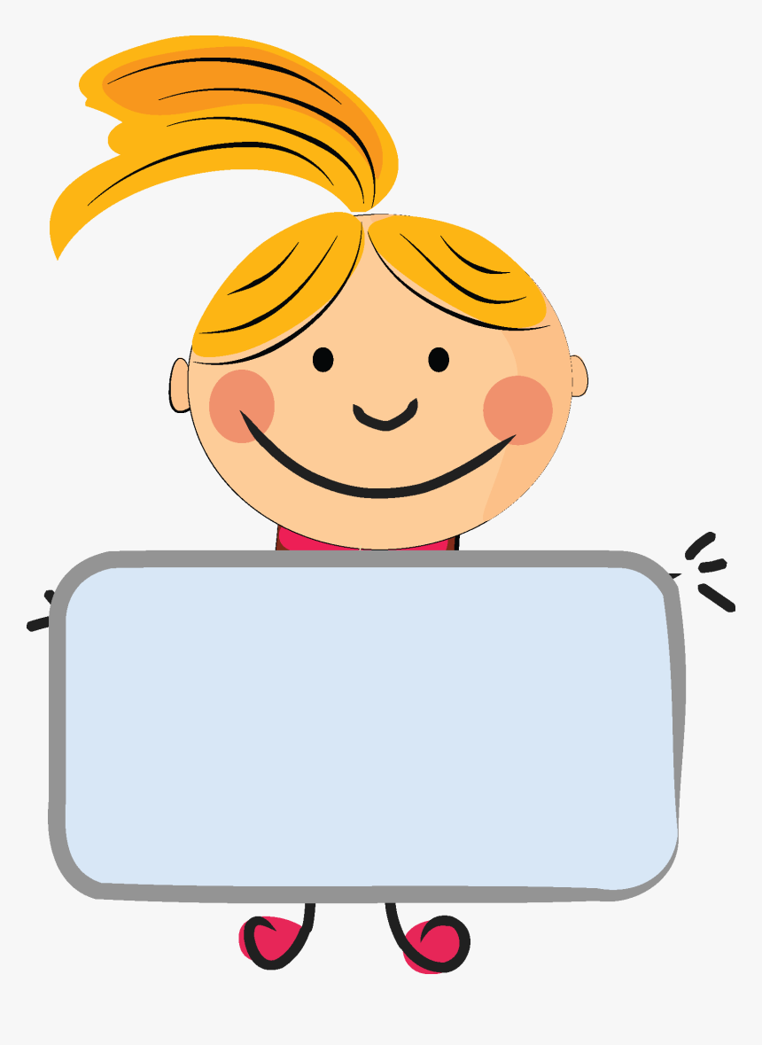 *✿**✿*pancartas*✿**✿* School Clipart, - Clipart Of A Child Holding Placard, HD Png Download, Free Download