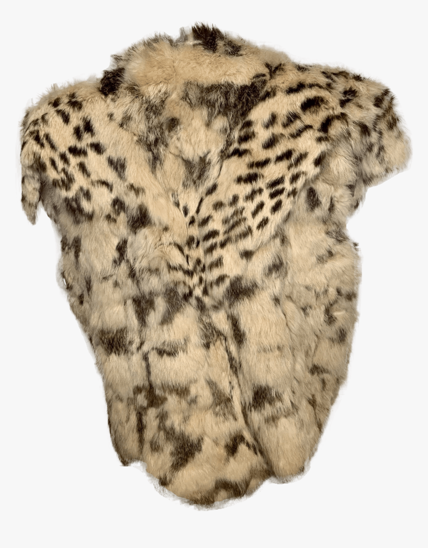 Ocelot Printed Rabbit Fur Vest - Fur Clothing, HD Png Download, Free Download