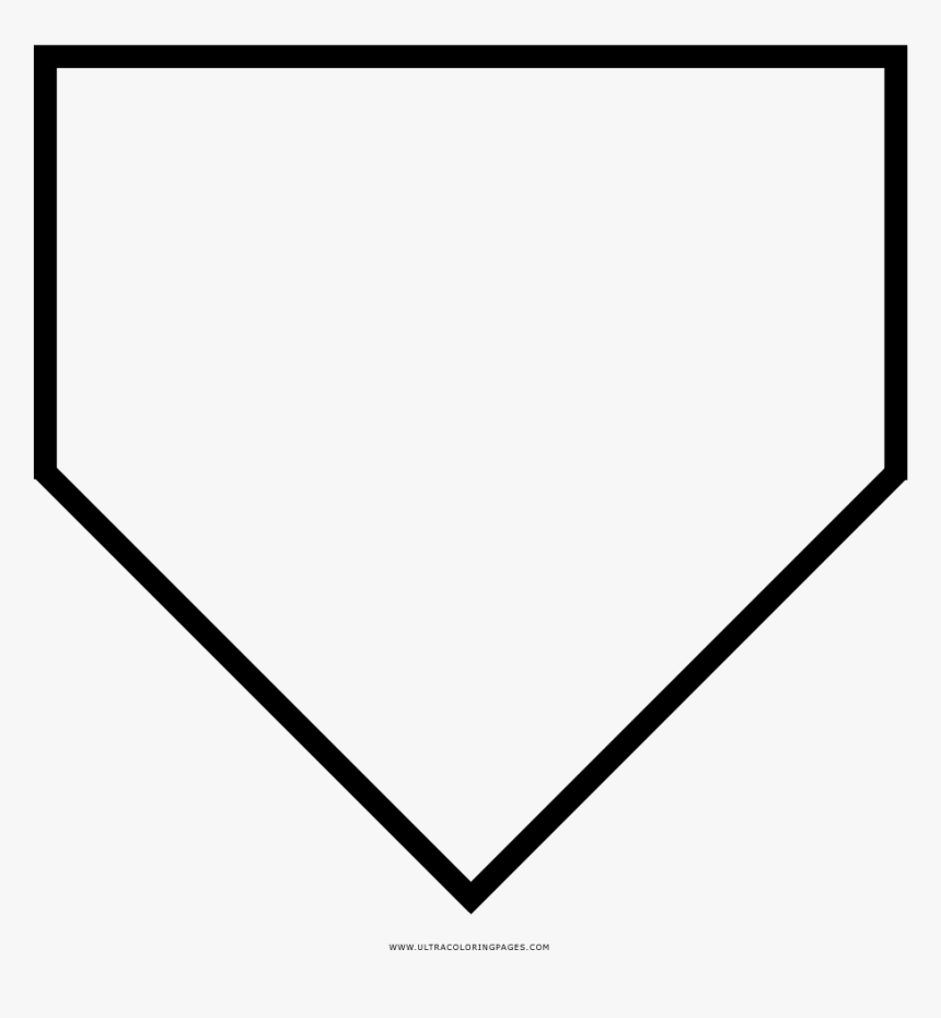 Home Plate Png - Home Plate Baseball Coloring Page, Transparent Png, Free Download