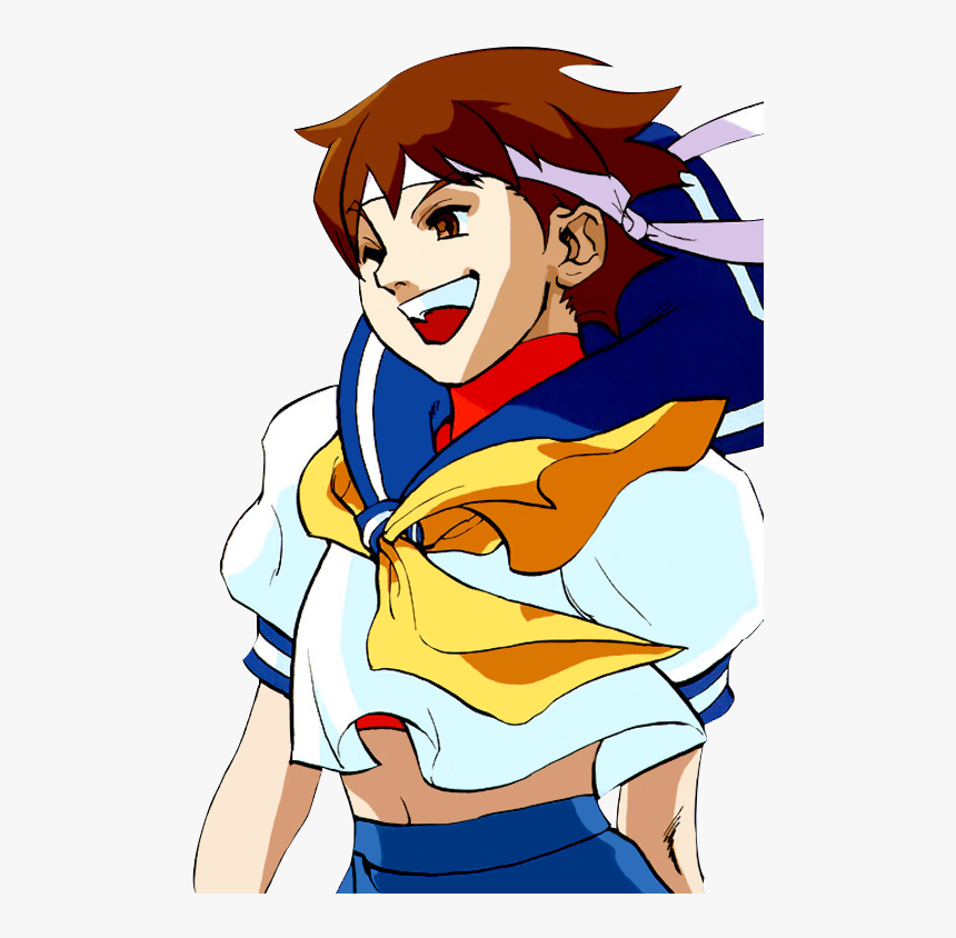 Png-sakura Kasugano - Street Fighter Zero 3 Sakura, Transparent Png, Free Download