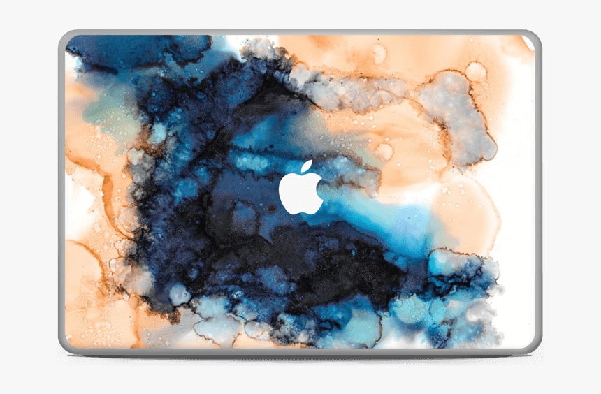 Blue & Orange Color Splash Skin Macbook Pro 17” - Watercolor Blue Orange, HD Png Download, Free Download