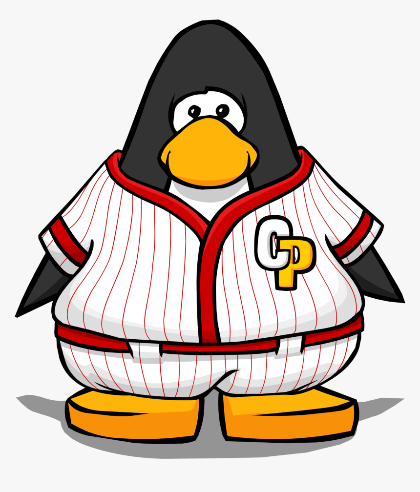 Red Baseball Uniform On A Player Card - Club Penguin Black Belt Ninja, HD Png Download, Free Download