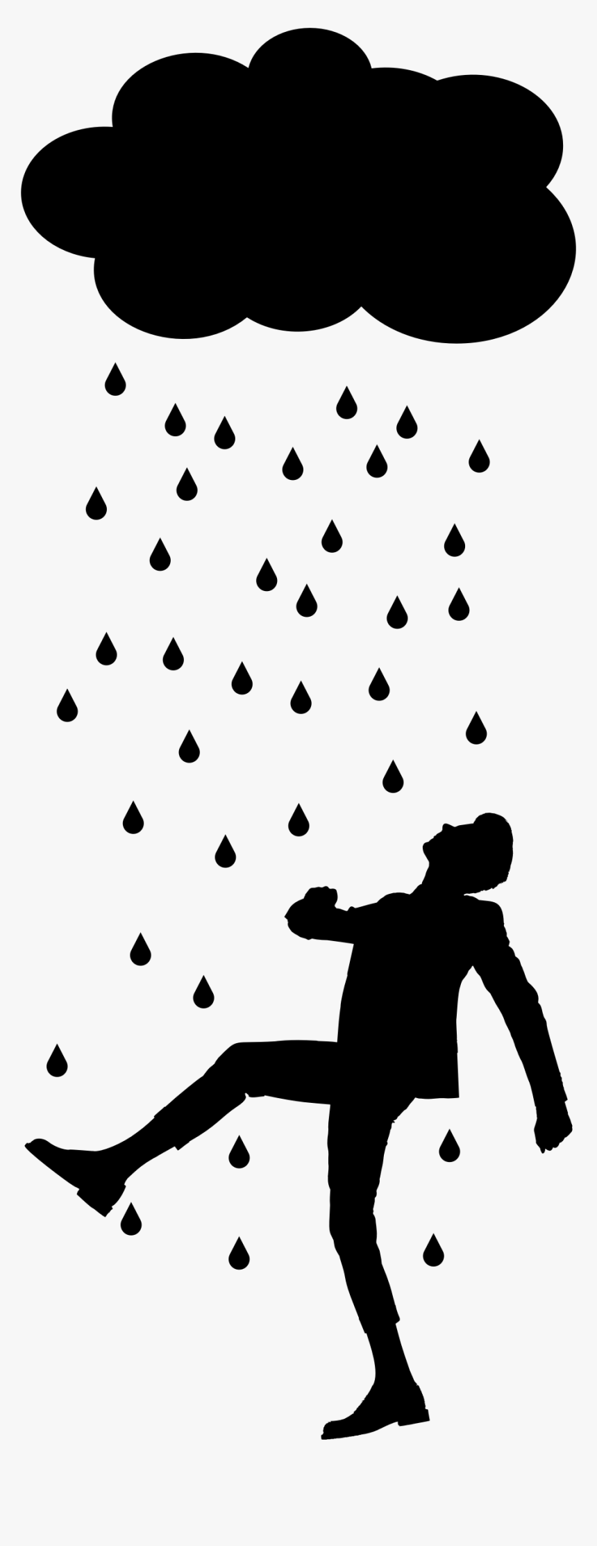 Silhouette , Png Download - Singing In The Rain Silhouette, Transparent Png, Free Download