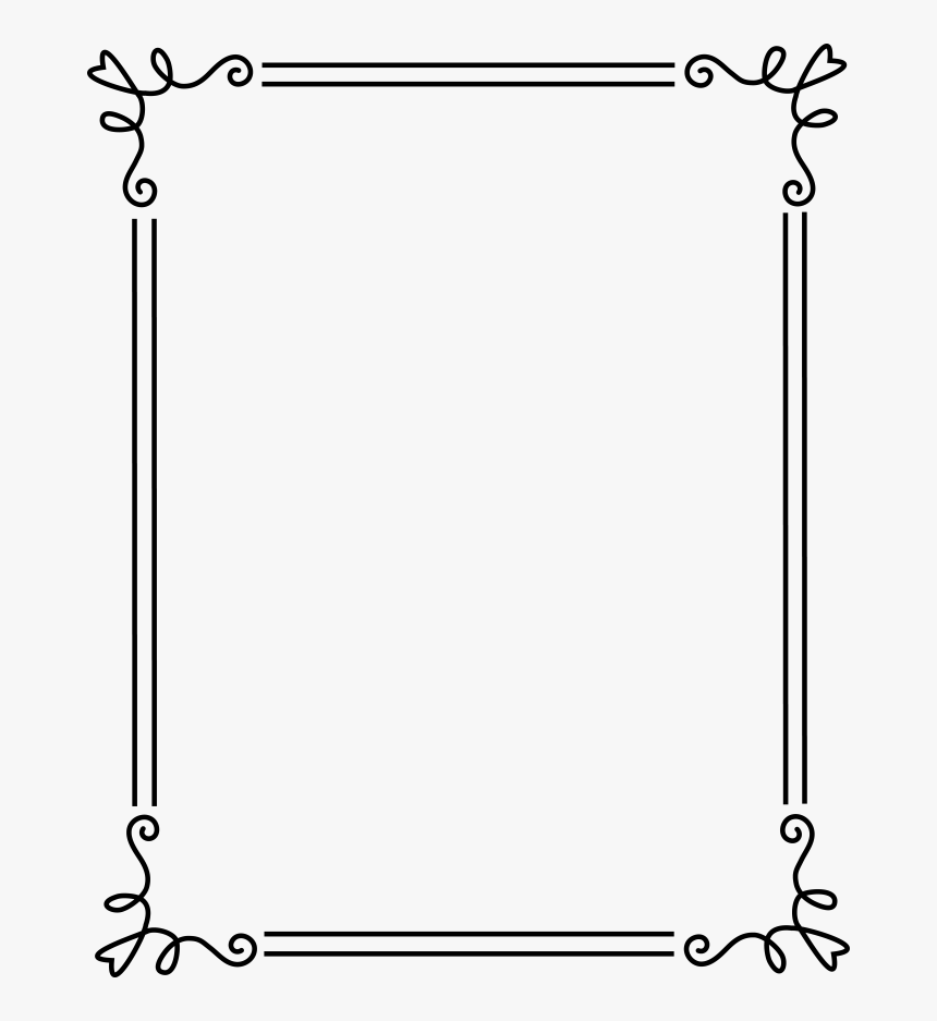 Transparent Free Vector Clipart - Simple Frames And Borders, HD Png Download, Free Download