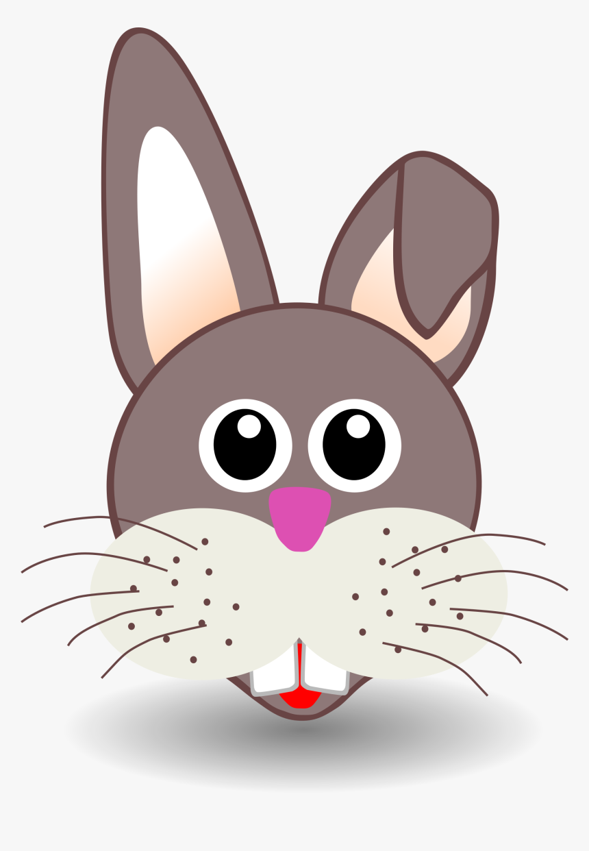 Easter Bunny Rabibt Vector - Baby Rabbit Face Cartoon, HD Png Download, Free Download