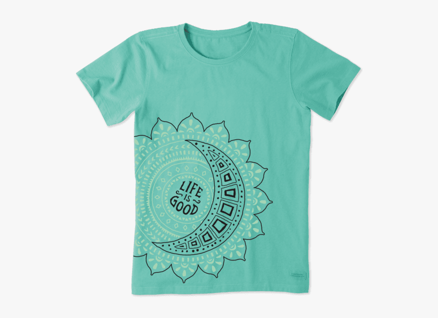 Women"s Sun Moon Mandala Crusher Tee - Life Is Good, HD Png Download, Free Download