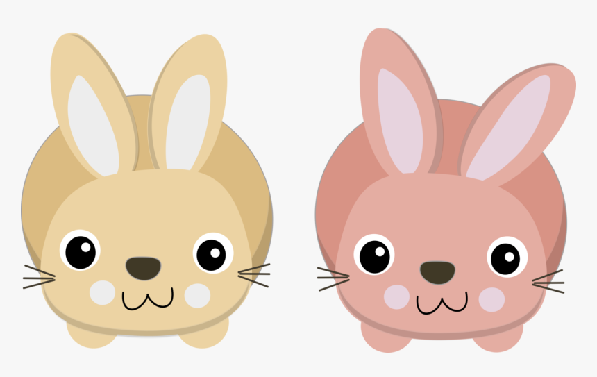 Head,domestic Rabbit,rabits And Hares - Transparent Background Bunny Clipart, HD Png Download, Free Download