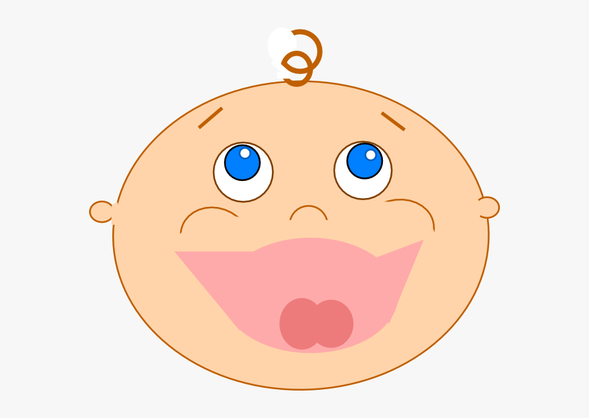 Laughing Baby Svg Clip Arts - Laughing Baby Face Cartoon, HD Png Download, Free Download