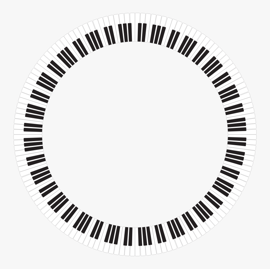 piano keyboard clipart black and white