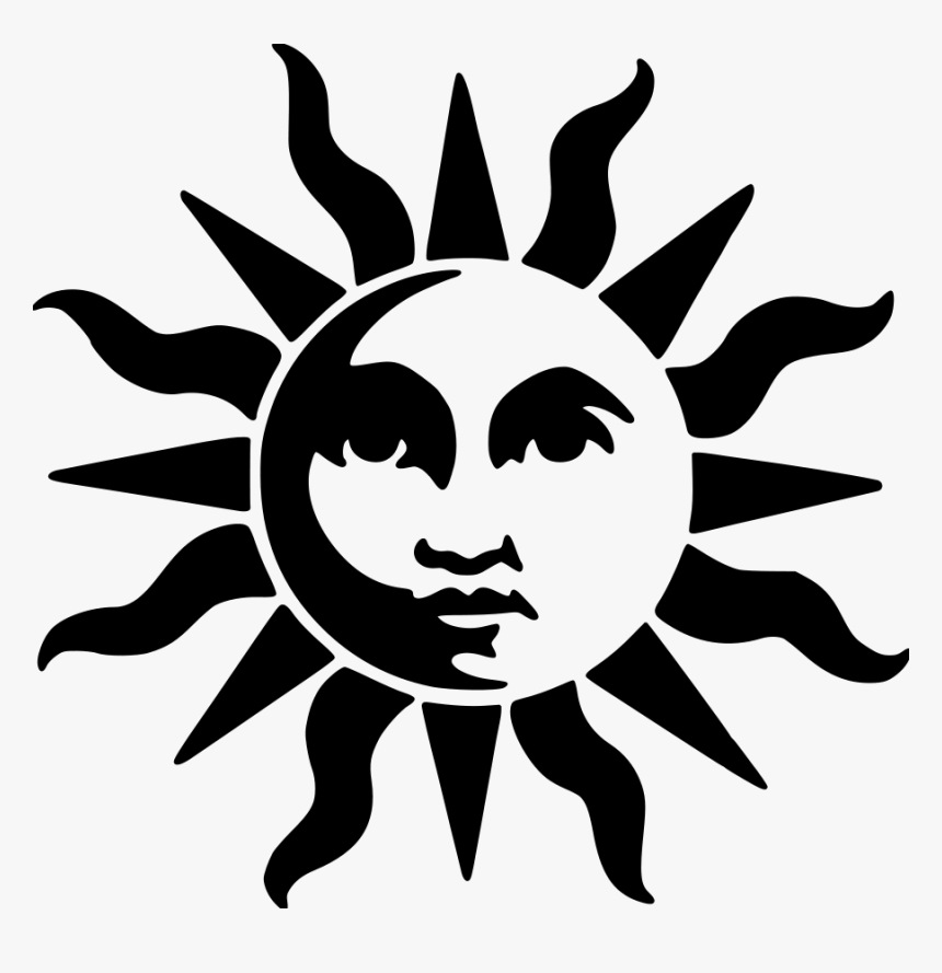 Amazin Tumbler Image Gallery - Sun And Moon Stencil, HD Png Download, Free Download
