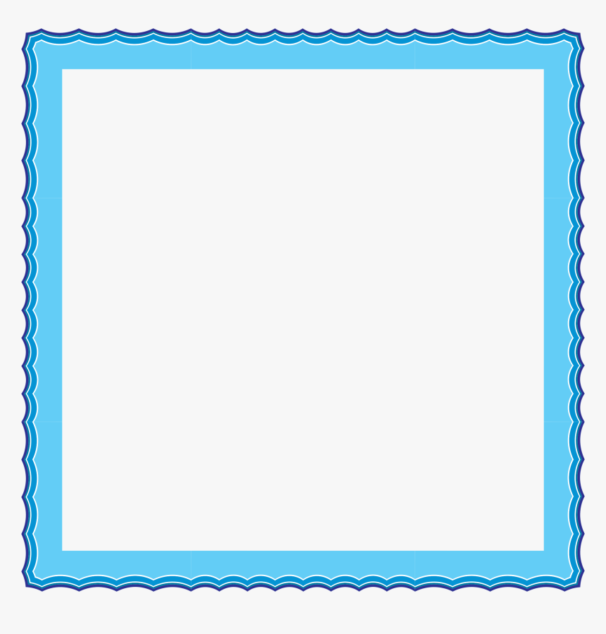 Transparent Clipart Of Waves - Blue Water Frame Png, Png Download, Free Download