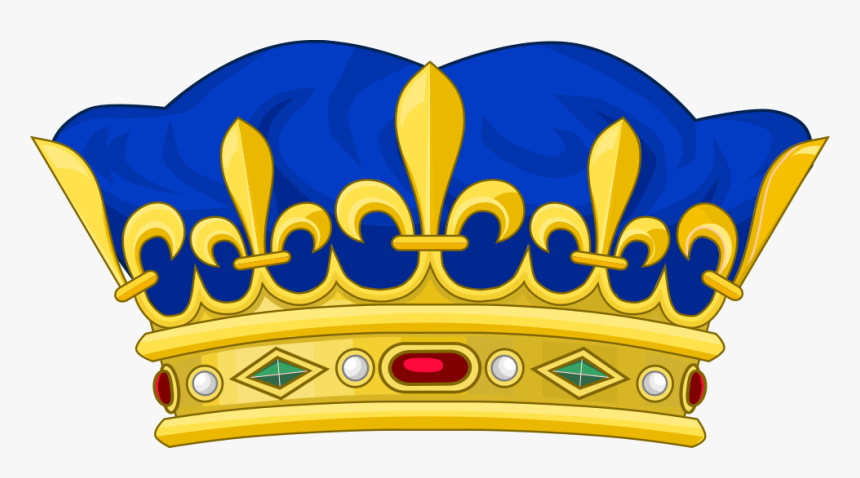 Coroas Da Família Real Da França - Coroa Dourada Com Azul Png, Transparent Png, Free Download