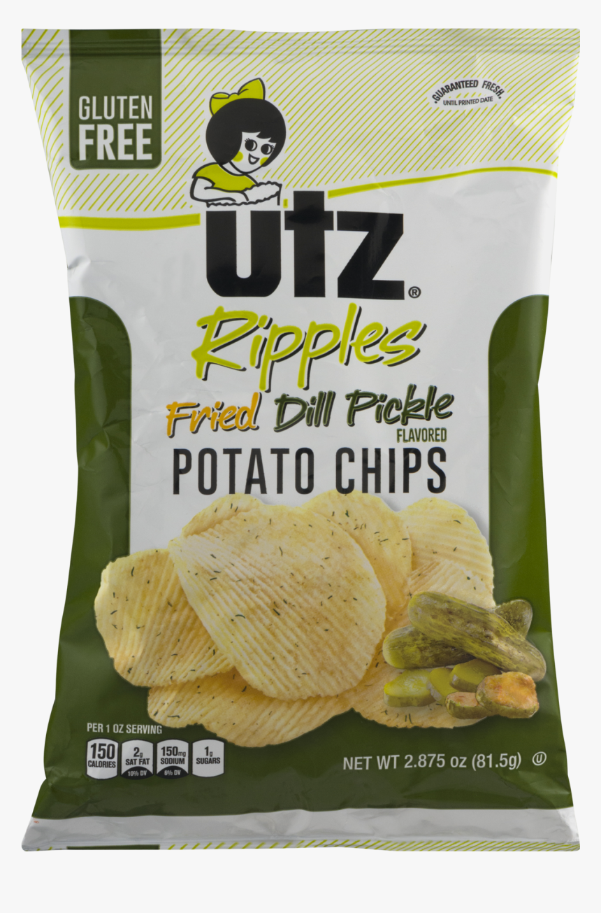 Dill Pickle Chips Utz - Utz Fried Dill Pickle Potato Chips, HD Png Download, Free Download