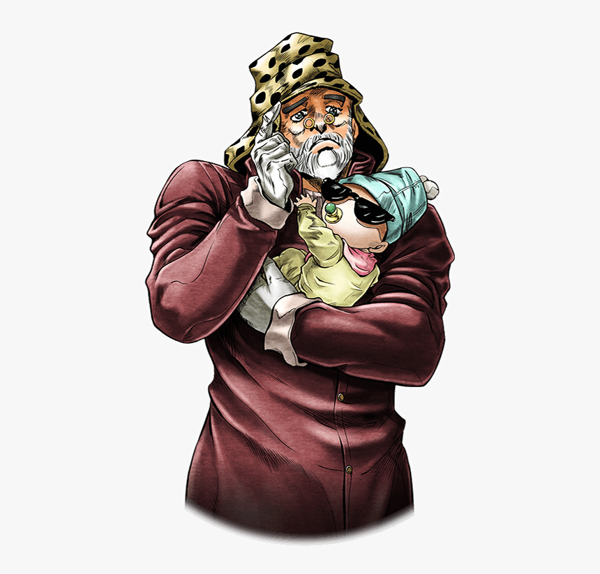 Unit Old Joseph And Invisible Baby - Joseph Joestar And Baby, HD Png Download, Free Download