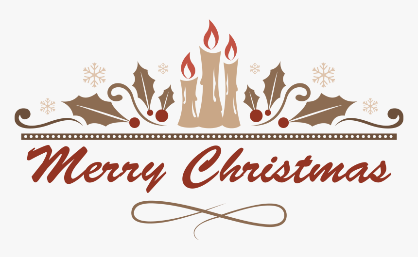 Vector Merry Christmas Candle Posters Header Png Download - Vector Merry Christmas Logo Png, Transparent Png, Free Download