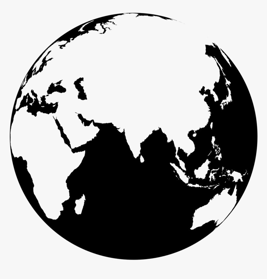 Globe Transparent Image - Globe Png Black And White, Png Download, Free Download
