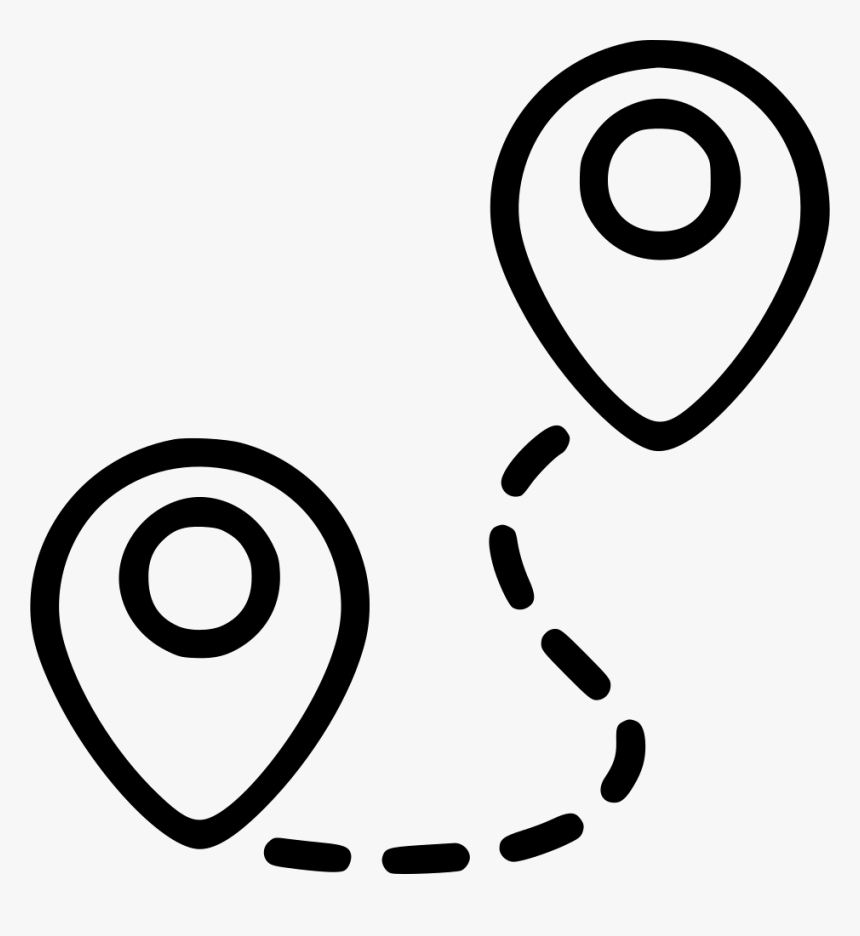 Mark Location Gps Svg Png Icon Free - Location Pin Clipart Black And White, Transparent Png, Free Download