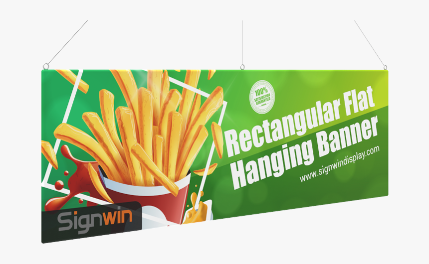 Rectangular Flat Hanging Banner Logo Printing For Events - French Fries, HD Png Download, Free Download