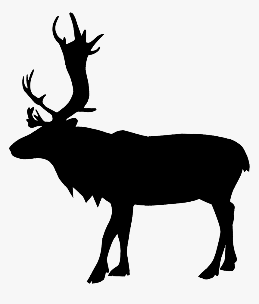 Reindeer Silhouette - Reindeer, HD Png Download, Free Download