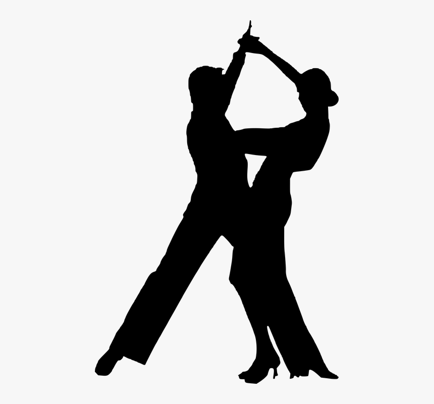 Silhouette, Dancing, Couple, Isolated, Latino, Salsa - Silhouette Salsa Png, Transparent Png, Free Download