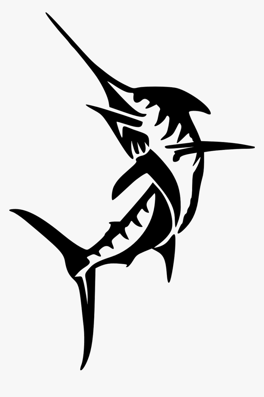 Swordfish Fish Marine - Marlin Fish Vector Png, Transparent Png, Free Download