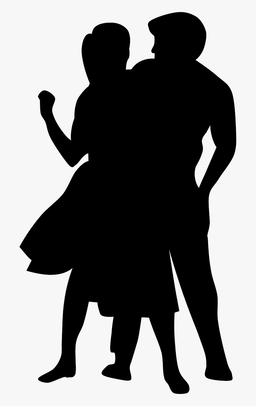 Couple Silhouette Black Together Png Image - Dancing Couple Silhouette Png, Transparent Png, Free Download