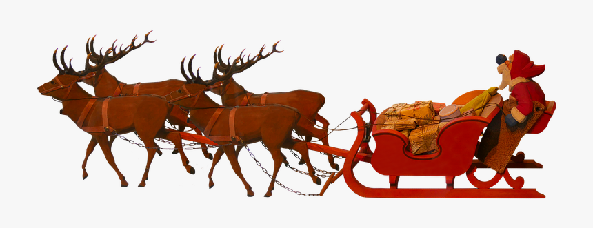 Christmas, Santa Claus, Christmas Sleigh, Gifts - Slitta Di Babbo Natale Png, Transparent Png, Free Download