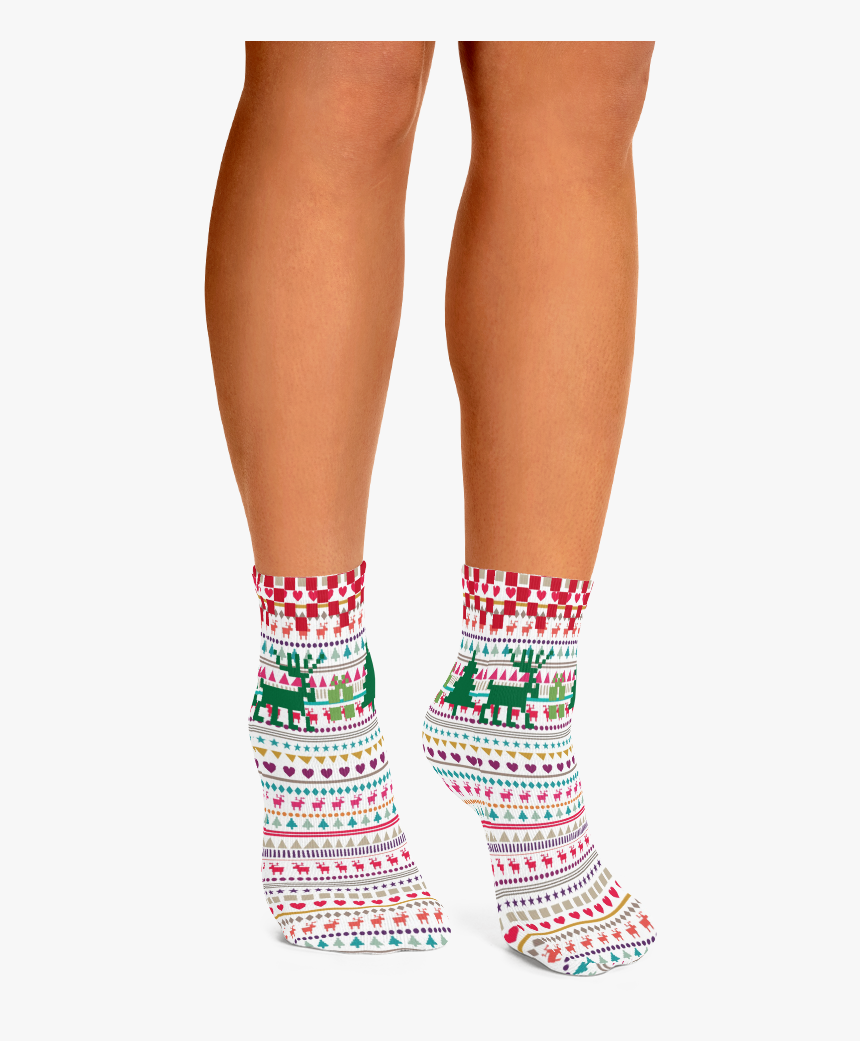 Color Me Christmas Ankle Socks Is The New Way To Rock - Sock, HD Png Download, Free Download