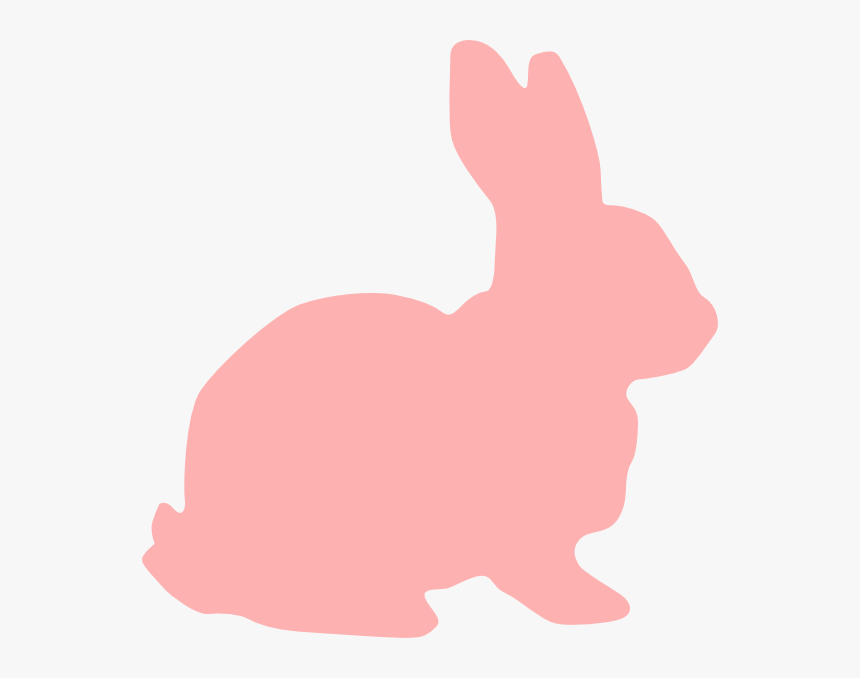 Pink Bunny Silhouette Clip Art At Clker - Pink Bunny Silhouette Transparent, HD Png Download, Free Download