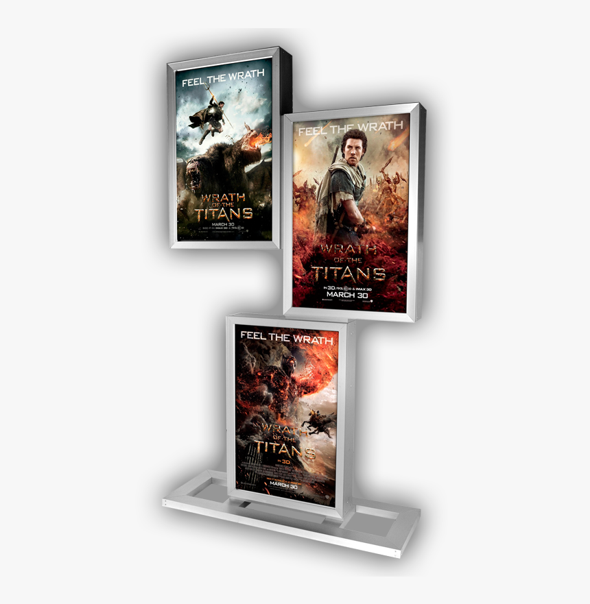 Graphic Triplex Freestanding Frame - Wrath Of The Titans Poster, HD Png Download, Free Download