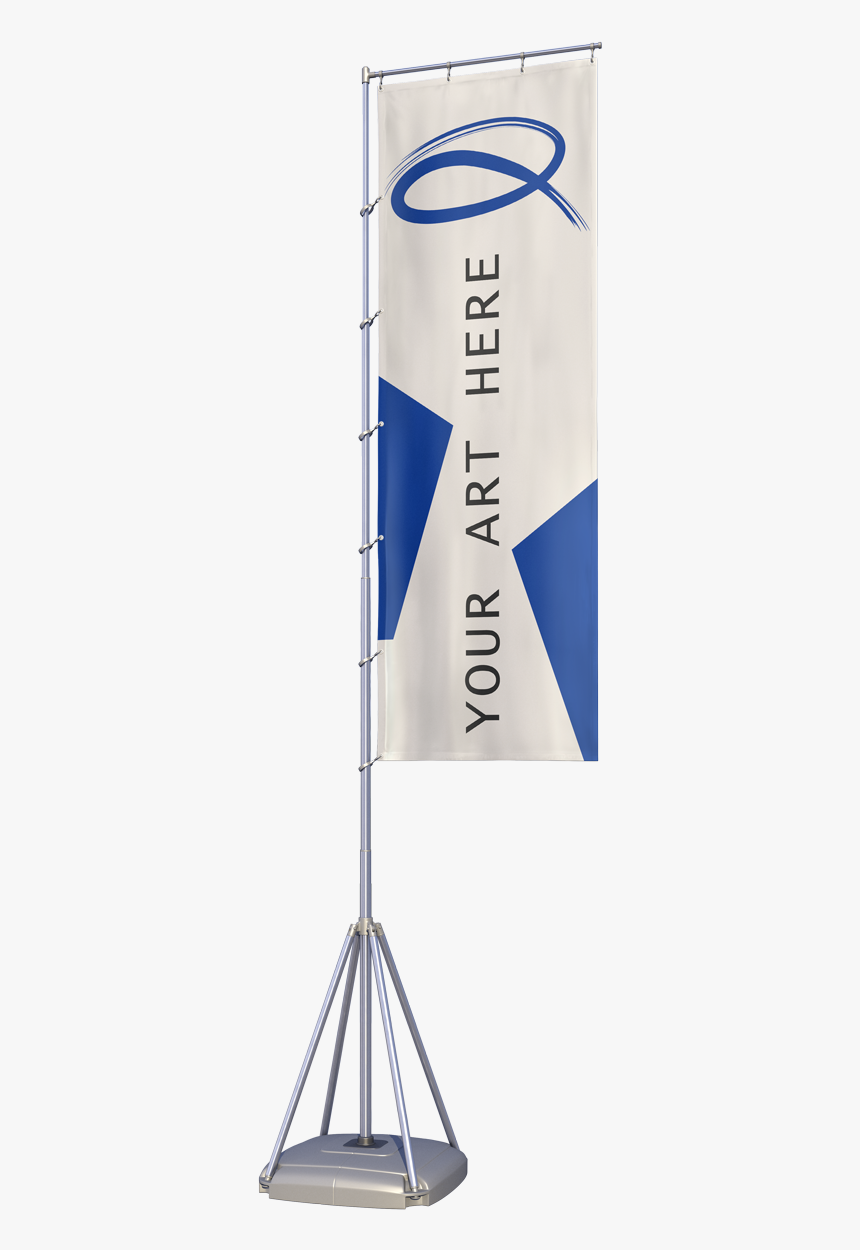 Flat Vinyl Flag On Stand With Weighted Base Displaying - Banner, HD Png Download, Free Download