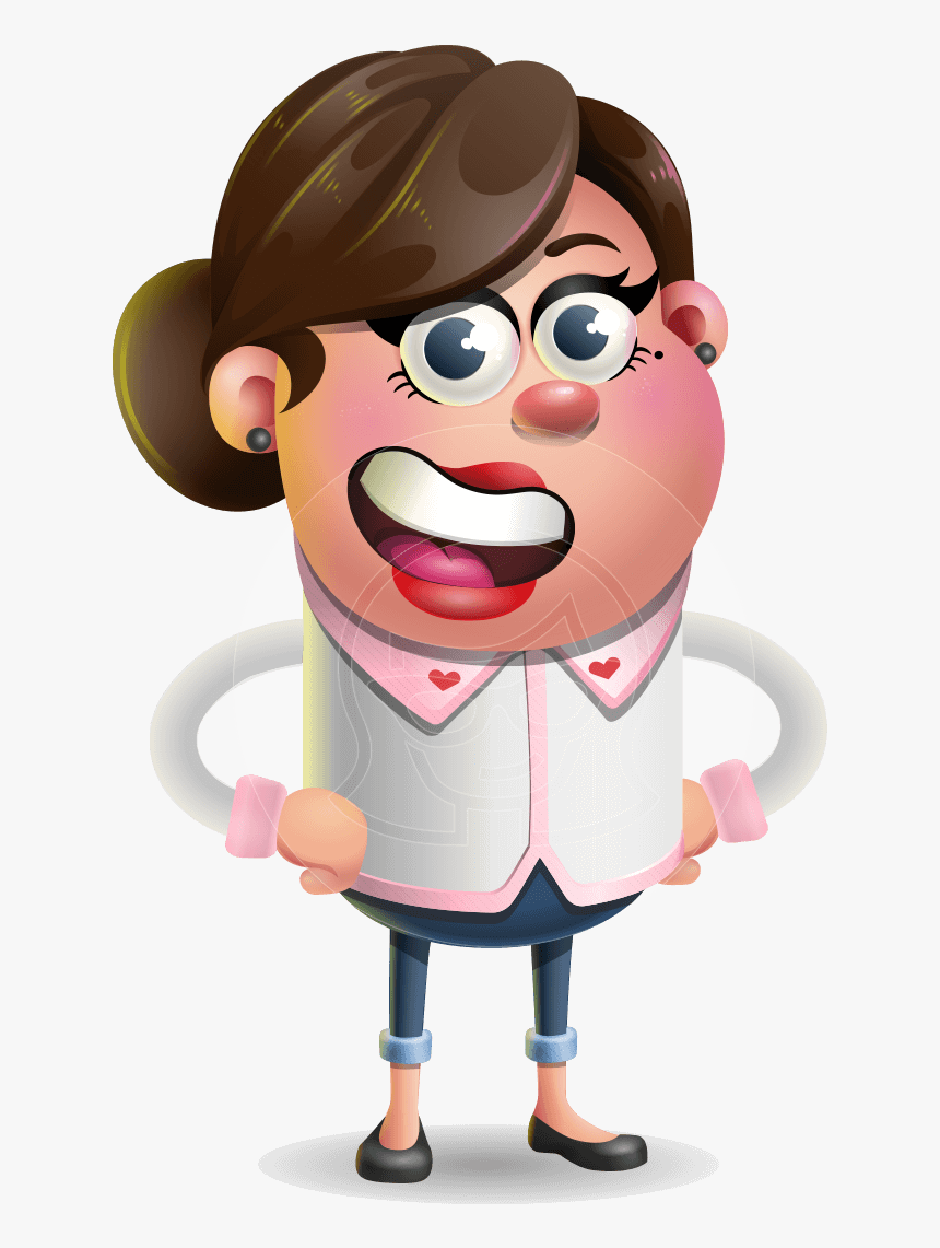 Vector 3d Office Woman Cartoon Character Aka Deona - Cartoon, HD Png Download, Free Download