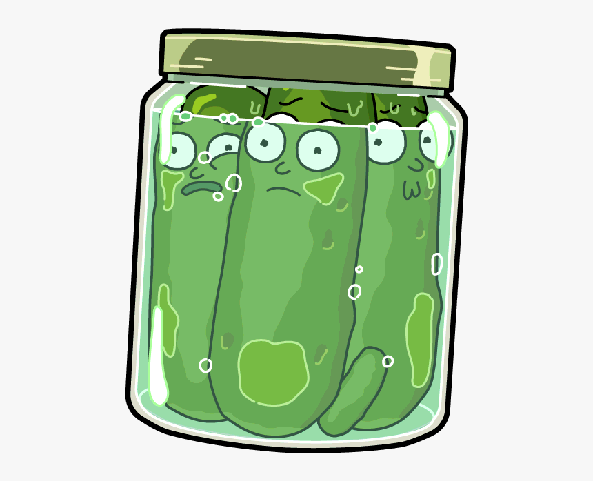 Pickle Clipart Full Jar - Pocket Mortys Pickle Morty, HD Png Download - kin...