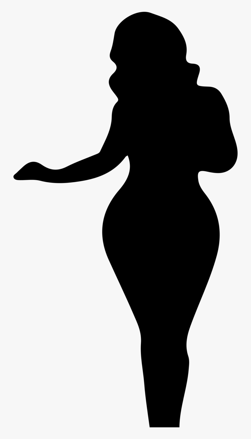 Download Woman Vector Png Download - Curvy Black Woman Silhouette, Transparent Png - kindpng
