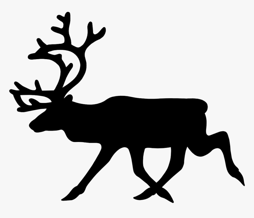 Reindeer Clipart Black And White - Christmas Clipart Black, HD Png Download, Free Download