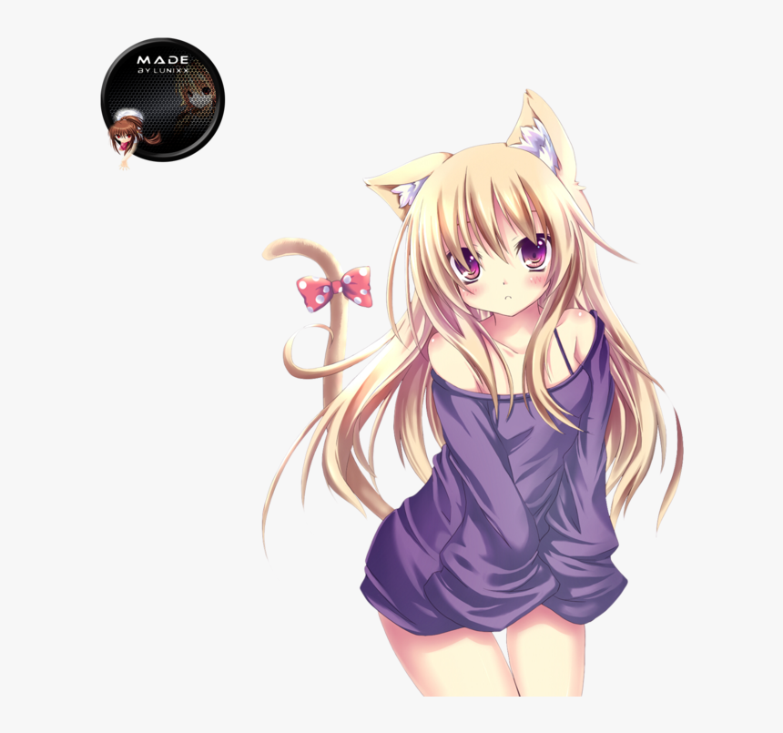 Blonde Cat Girl Anime Hd Png Download Kindpng - kawaii cute roblox girl blonde hair