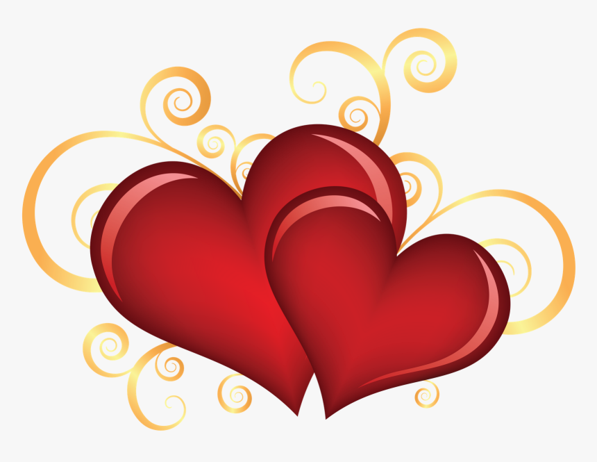 Imagen Png 2 Corazones - Two Red Hearts Png Transparent, Png Download, Free Download