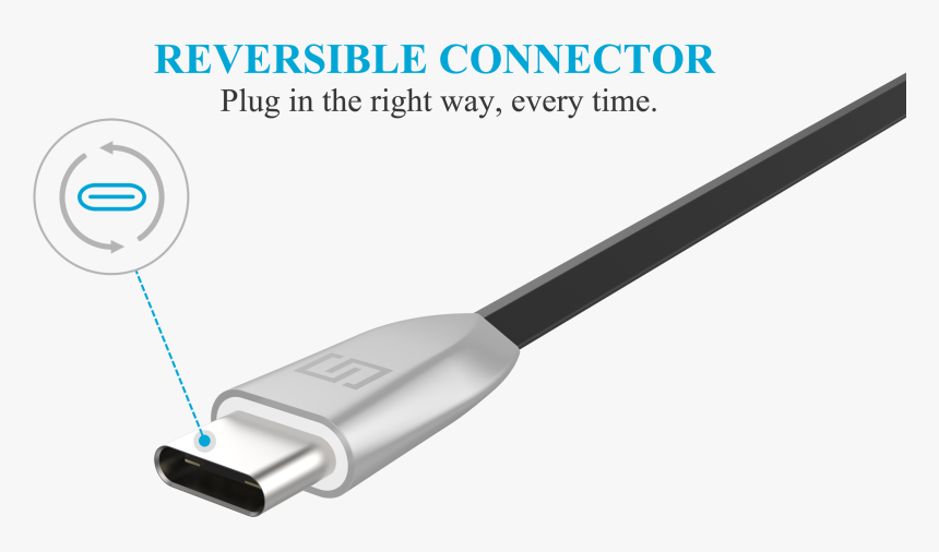 Flat Metal Usb Type-c Charger - Data Transfer Cable, HD Png Download, Free Download